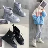 BOTAS DESIGN 2024 Snow de couro genuíno à prova d'água Women Winter WhiM Plexh Lace Up Tornozelo de Botas grossas e confortáveis Mujer