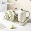 Teaware set europeiska avancerade vattenkopparuppsättningar hem vardagsrum keramisk flaska drickskräm färgade köksborest