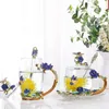 Kieliszki do wina Kreatywne kubki szkliwa o wysokiej pojemności przezroczyste kryształowe wzory kruche szklane kubek do herbaty herbaty herbaty dekoracja domowa