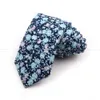 Ties cravatte da uomo chic floreale cravatta floreale casual cielo blu cotone cravatta da matrimonio abita da festa cravatto cravatta fiore cerato accessori regalo 240407