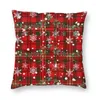 Pillow Tis The Season Careful Throw Cover Home Decorative Custom Christmas Plaid Pillowcover For Living Room