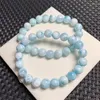 Braccialetti Link 9mm Larimar Natural Larimar Bracciale Crystal Quartzone Gioielli Reiki Reghi di guarigione per donne 1PCS