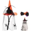 Appareils pour chiens Pet Halloween Collier Costume drôle Costume Adorable pour thème décoratif chaton Colliers de chiot réglables Litter