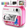 DIY Kids Instant PO Camera med Thermal Printer Pograph 1080p Video Digital Po Camera Barn Girls Birthday Present 240327