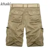 Mäns shorts Sommarmens fashionabla jacka bomull Commer Casual Loose Multi Pocket Shorts Last Shorts Stor storlek J240407