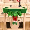 Coperture per sedie natalizie Babbo Natale Elfo Decorazioni creative Anno di Natale riutilizzabili Casa El Forniture El
