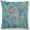 Kussen blauw paisley mandala decoratief patroon bloemplanten nationale stijl bloemen streep cover sofa gooi mooie kast