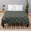 Dekens Border Terriers Spring Floral on Navy - Patroon gooien deken toeristisch harig