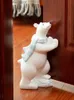 Arts and Crafts Creativity White Polar Bear Resin Crafts Childrens Room Doorstop Bookend Cute Cartoon Animals Desktop Storae Home DecorationL2447