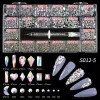 Stroudber Crystal Rimestones 3D Multishapes Flatback Nail Garment décor paille