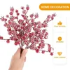 Flores decorativas 10pcs simulación burbujas rama de cangrejo decoración navideña para la fiesta de árboles de Navidad adornos de mesa de hogar 2024 año