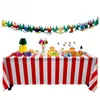 Table Cloth Kai Feng Party Circus Christmas Red And White Striped Holiday Layout Props Style 2pcs