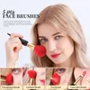 DUcare Makeup Brushes 12Pcs The Queen Seris Premium Gifts Foundation Powder Face Blush Eyeshadow Make up Brush Rubber Handle Set 240403