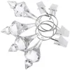 Shower Curtains 4 Pcs Curtain Weighted Pendant Office Crystal Weights Sheer Home Drapery Household Bottom