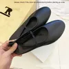 The Row Shoes Chunyuan Xiaozhong 2023 Style d'automne la peau de mouton bas talon simple et confortable Chaussures de danse de ballet féminine randon
