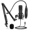 Microphones USB MUTE CLIE Mic Podcast USB Gaming Microphone avec réduction du bruit Contrôle de volume d'écho pour PC ordinateur portable Mac en direct Enregistrement de streaming