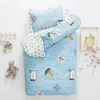 3pcsset Kids Quilt Kindergarten Beddengoed Bedden Set Laten Baby Crib Pillowcase Boy Girl Children Cartoon Soft Cotton Cover 240325