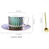 Чашки блюдцы керамическая кофейная чашка скандинавской простой с золотой ручкой Spoon Set Set послеобеденный чай