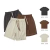 Deng Jue Mens Summer New Double sided Twill Cotton Sports Drawstring Capris Mens Casual Shorts