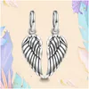 Charms 925 Sier Bead Fit Charm Armband Angel Heart Angels Wing God of Love Feather Charmes Ciondoli Diy Fine Drop Delivery Jewelry Fi Otqki