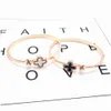 Корейская мода Lucky Clover Eco Friendly Bracelet Rose Gold, универсальный и популярный открытый браслет