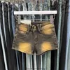 Spicy Girl American style distressed denim shorts Womens 2023 Summer New Design High Waist Slim Fit Hot Pants