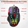 MICE G550 Game Mouse 8 -knop RGB Glow Wired Mouse Esports 6400DPI Gaming Mice Y240407