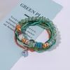 Bracelets de charme vintage Bohemian Resin Stone Beads Bracelet bracelet pour femmes multicouches et ethniques bijoux