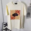 New Design New Square Hemp Rope Color Matching Printing Pure Cotton Correct Short Sleeve T-shirt