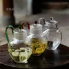 Bicchieri di vino Wizamonia grande capacità con vetro teiera con acqua bollente tè fiore set alto resistente al calore borosilicato
