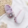 NUEVO bebé para niños Niñas Flores coloridas Princesa Infantil Piedra Soft Algodón suave Anti-Slip First Walkers Zapatos 0-18 meses