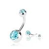 Navelklockknapp ringer Belly Ring Surgical Steel Hypoallergenic Lead och Nickel 14 Gauge Piercing Body Jewelry Wholesale Drop Deliv Dhbei