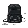 Backpack Mesh Semi-Transparent Bookbag Comfortable Shoulder Strap Fitness Bag High-Capacity Breathable Multifunctional For Outdoor Sports