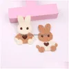 Sy Notionsverktyg Stickning Cartoon Bear Rabbit broderad applikation Diy Clothes Hat Skor Dekor Tillbehör Drop Leverans Appare DHMQ3