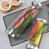 BBQ -Korb Fisch Fleisch Fleisch Futter Picknick Grill Set Drahtgitter Zylinder Camping Kochgeschirr Outdoor Grillwerkzeuge 240402