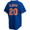 2024 City Pete Alonso 12 Francisco Lindor Custom Baseball Jersey Alvarez Jeff McNeil Brandon Nimmo Darryl Strawberry Kodai Senga Keith Hernandez Edwin Diaz