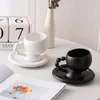 Mokken hoogwaardige koffiekop en schotel set ins style European Ceramic Home Eenvoudige blauwe mok