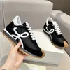 Designer Flow Runner Sneaker Men Women Scarpe per scarpe casual Allenatori in Nylon e Sneaker a pizzo in pelle scamosciata con sneaker con onde di gomma a miele più morbida con scatola con scatola