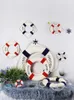 Wall Decoration Mediterranean lifebuoy model pendant kindergarten childrens room marine theme background wall Home Decor 240403