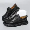 Chaussures décontractées en cuir naturel Numéro 43 Sneakers jaunes pour hommes Cool Boot Boot Man Sports Vendre Shouse Daily Tenisky