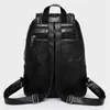 Multifunktionsbeutel Damen PU Leder Rucksack Schule Klassiker Schwarz wasserdichtes Travel Multifunktionales Umhängetasche YQ240407