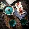 Ensembles de voiles de thé Portable Tree Tea Set One Pot Two Tpings Japanese Kuai Ke Cup Simple Infuseur