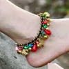 Anklets Bohemian Style Mancheng Jewelry Copper Accessories Half Water Drop Hand Woven Beach Anklet Lady Delivery Dhjkv