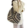 Totes gestrickt Handtaschen für Frauen Mode Seasis Bag Strand Stroh Schulter