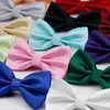 Bow Ties Mens Vuxen Tie Classic Fashion Wedding Party Formal Satin Gift Solid Color Justerbar Neck Tie Gravata Ny klippstil C240412