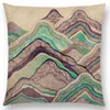 Pillow Colour Tide Wood Forest Tree Mountain River Hills Winter Snow Top Floral Fresh Pattern Prints Leaf Cover Case