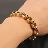 Halloween schedelarmband voor mannen vrouwen 316L roestvrij staal goud kleur retro hiphop armbanden modeketen sieraden accessoires 240407