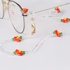 Kedjor 2024 Daisy Flower Color Glasses Chain Crystal Woven Pärlor Mask Silikonhängande härlig söt vind lämplig för kvinnor