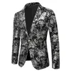 Herrenanzüge 2024 Frühling Golden Floral Blazer Coats Business Casual Anzug Hochzeitskleid Gold Männer