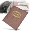 Boîtes Coin Collection Livre 3 Hole Coin Album Paper Money Banknote Collection Pu Leather Cover Collectting Money Box